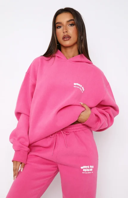The Main Season Oversized Tracksuit Hot Pink